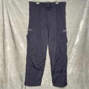 Belstaff Men’s Black Cordura Nylon Waterproof Biker Cargo Pants Zip Boot Hem XL